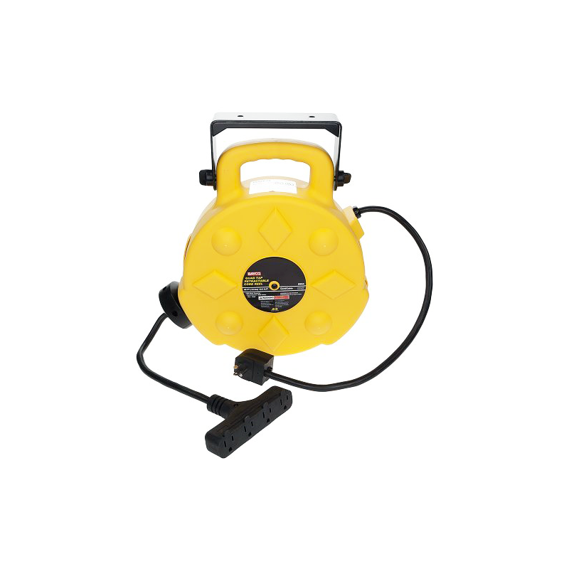 Bayco SL8904 retractable extension cord 4 outlets with 12/3 x 50' reel