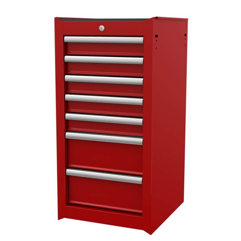 Rodac BTD-170071 Red side tool box with 7 drawers, 17"