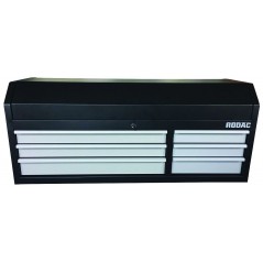 Rodac BCD-521061S-23B Grey and black 6 drawer tool cabinet with ball bearing slides 51" X 18" X 22"