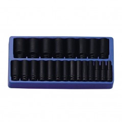 Genius DI-422S SAE deep impact socket set (22 pieces) 1/2" Dr.