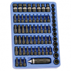 Genius SAE head driver and impact socket set 3/8" Dr. (65 pieces)