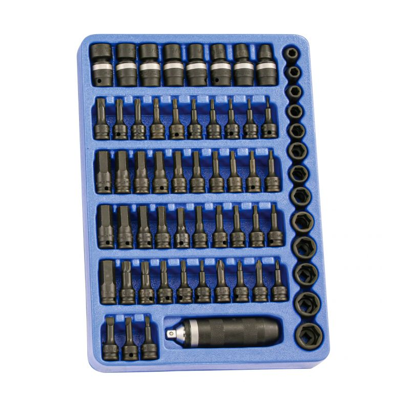 Genius SAE head driver and impact socket set 3/8" Dr. (65 pieces)