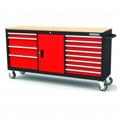 Rodac BTD-721121D-01 12-drawers tool cabinet on wheels 71" X 24" X 31"
