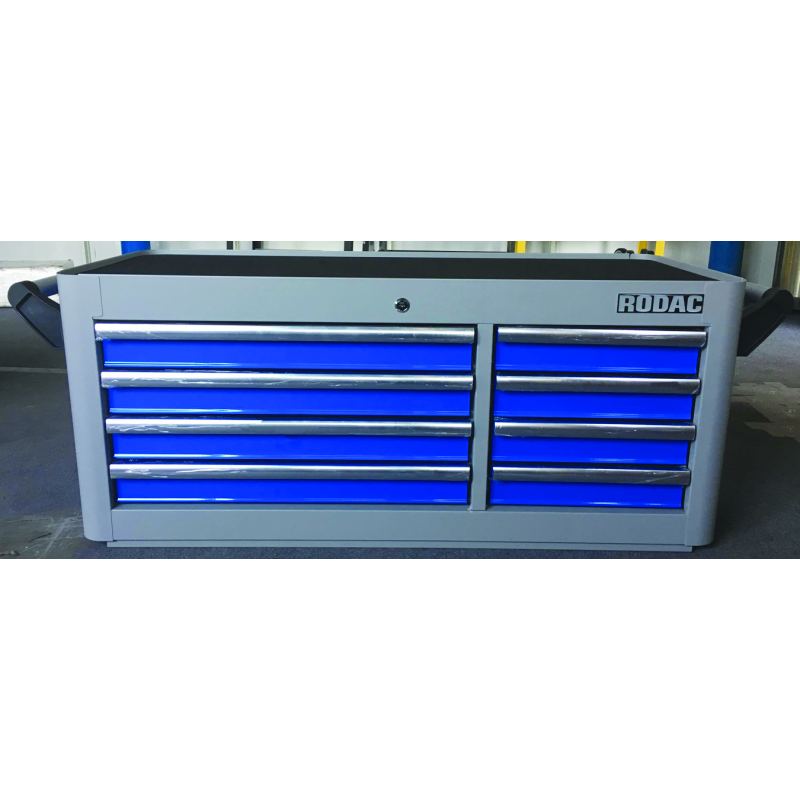 Cabinet à outils 8 tiroirs bleu avec glissières à roulement à bille 44" x 18" x 18" Rodac BMD-440081CS-19